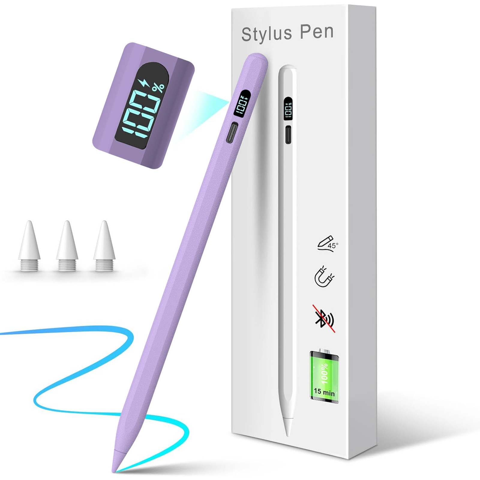Stylus Pen for iPad 2018-2025, Pencil for iPad11th A16/10/9/8/7/6 Gen,Air/pro