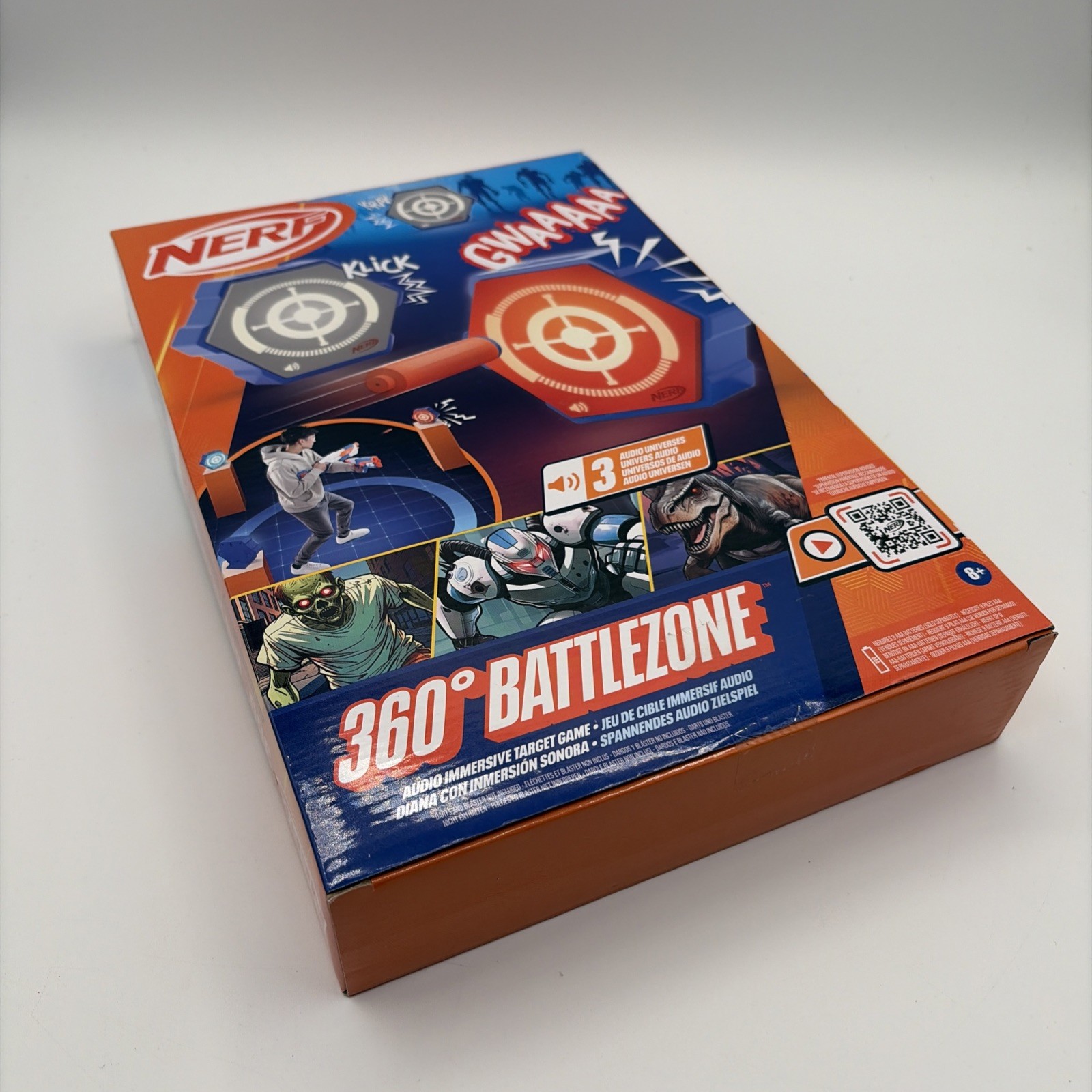NERF 360 Battlezone Audio Immersive 360° Target Game Foam Dart - New - Open Box