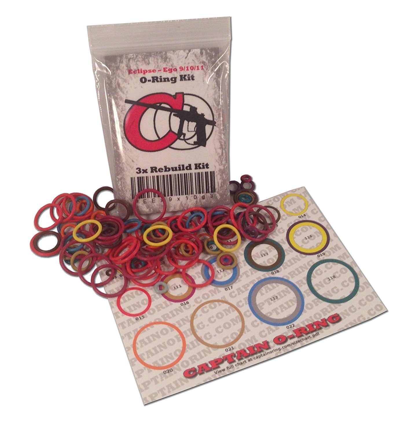 Dye DM14 / DM15 - Color Coded 3x Oring Rebuild Kit