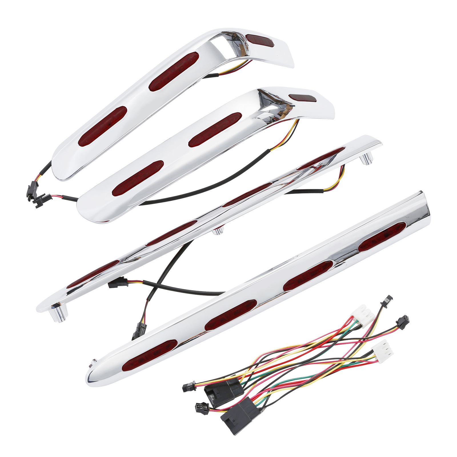 Saddlebag Decoration Trims LED Lights Fit For Honda GL1800 Goldwing 1800 01-11