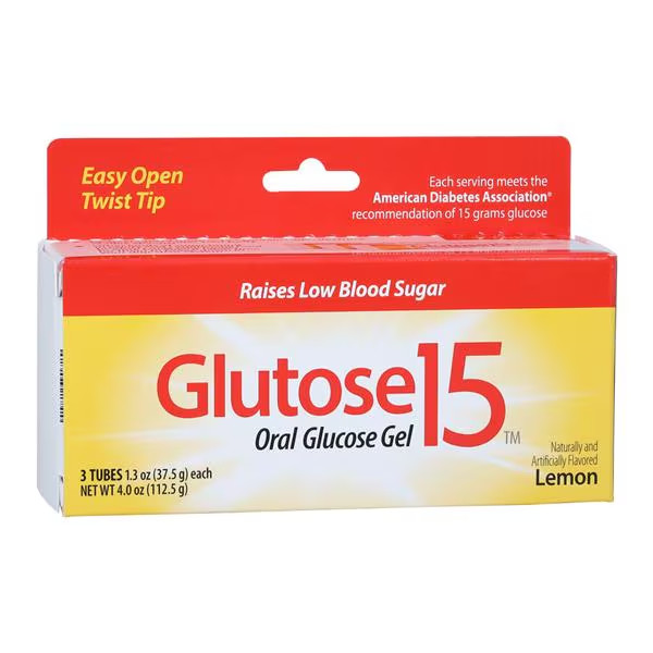 Glucose Gel GLUTOSE 15 LEMON ( 1 package ) 3 tubes /