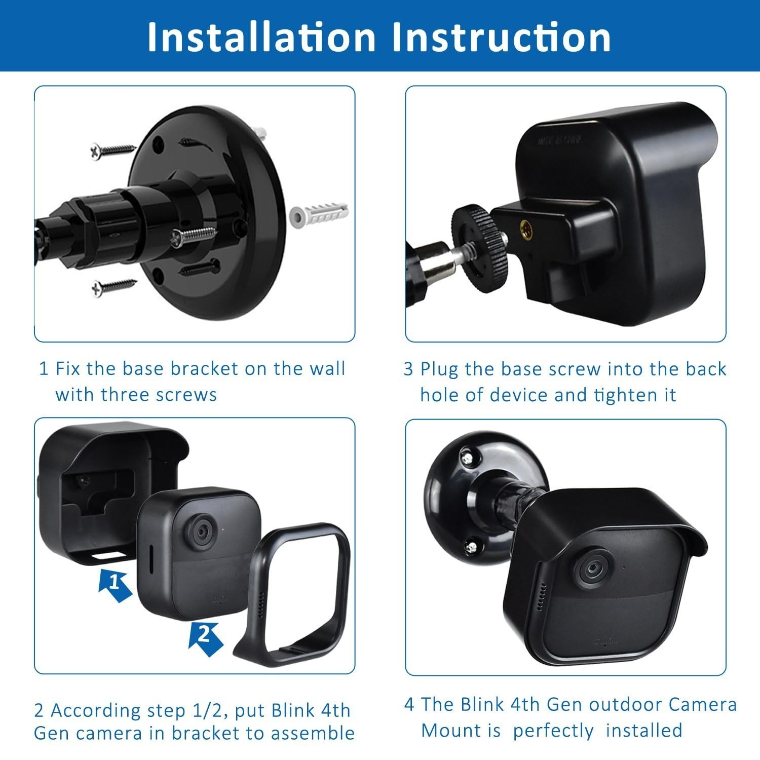 GoHonor Blink Outdoor 4/2K+ Camera Mounting Brackets - 5 Pack