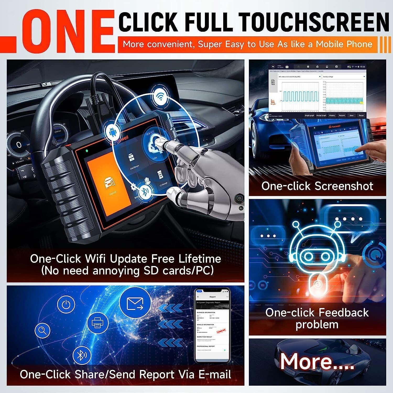 Foxwell NT710 for BMW Mini OBD2 Scanner Bidirectional Diagnostic Tool ECU Coding