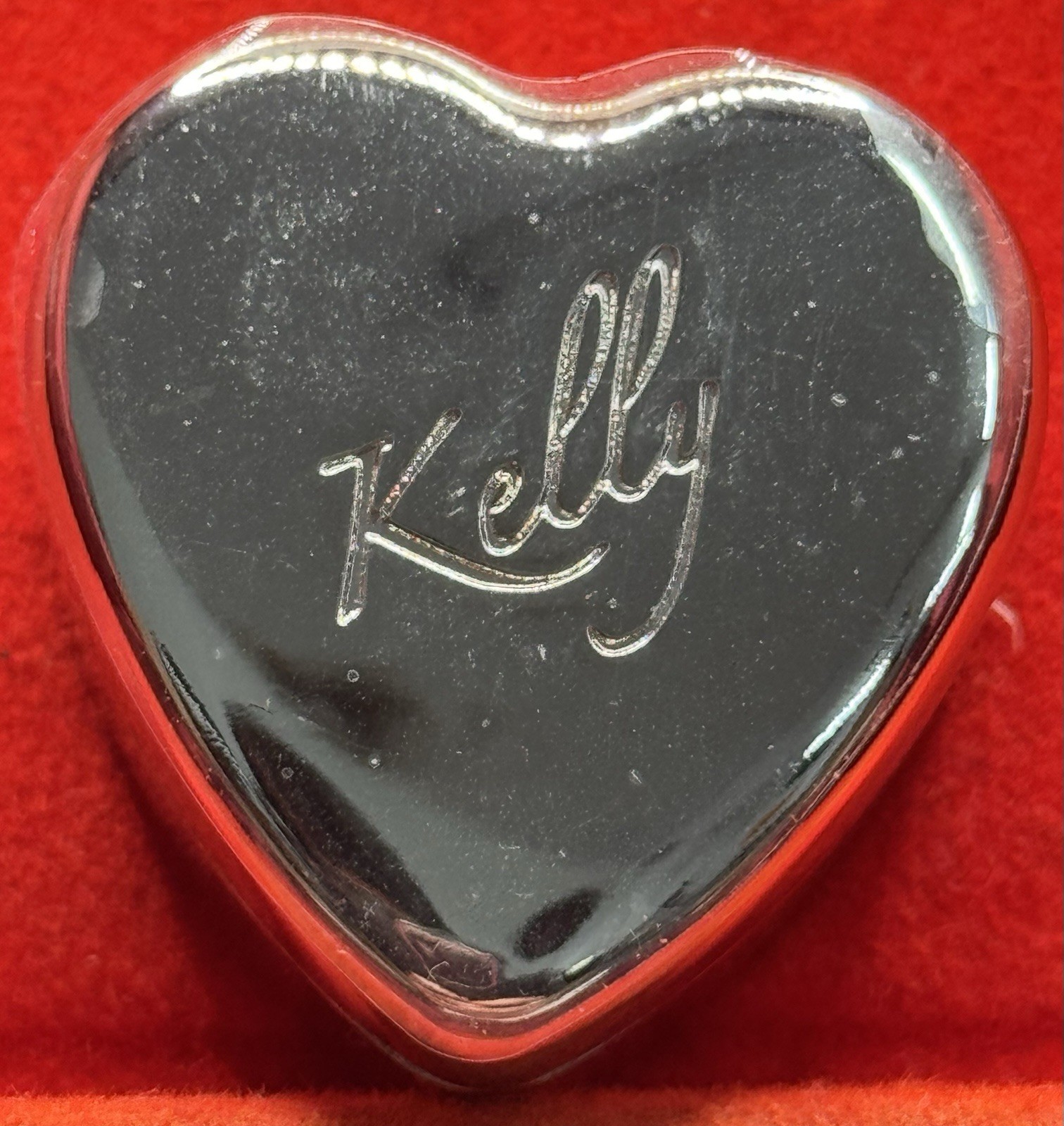 Kelly Ganz Heart Trinket Box Velvet Lined 1.5” NIB Early 2000’s