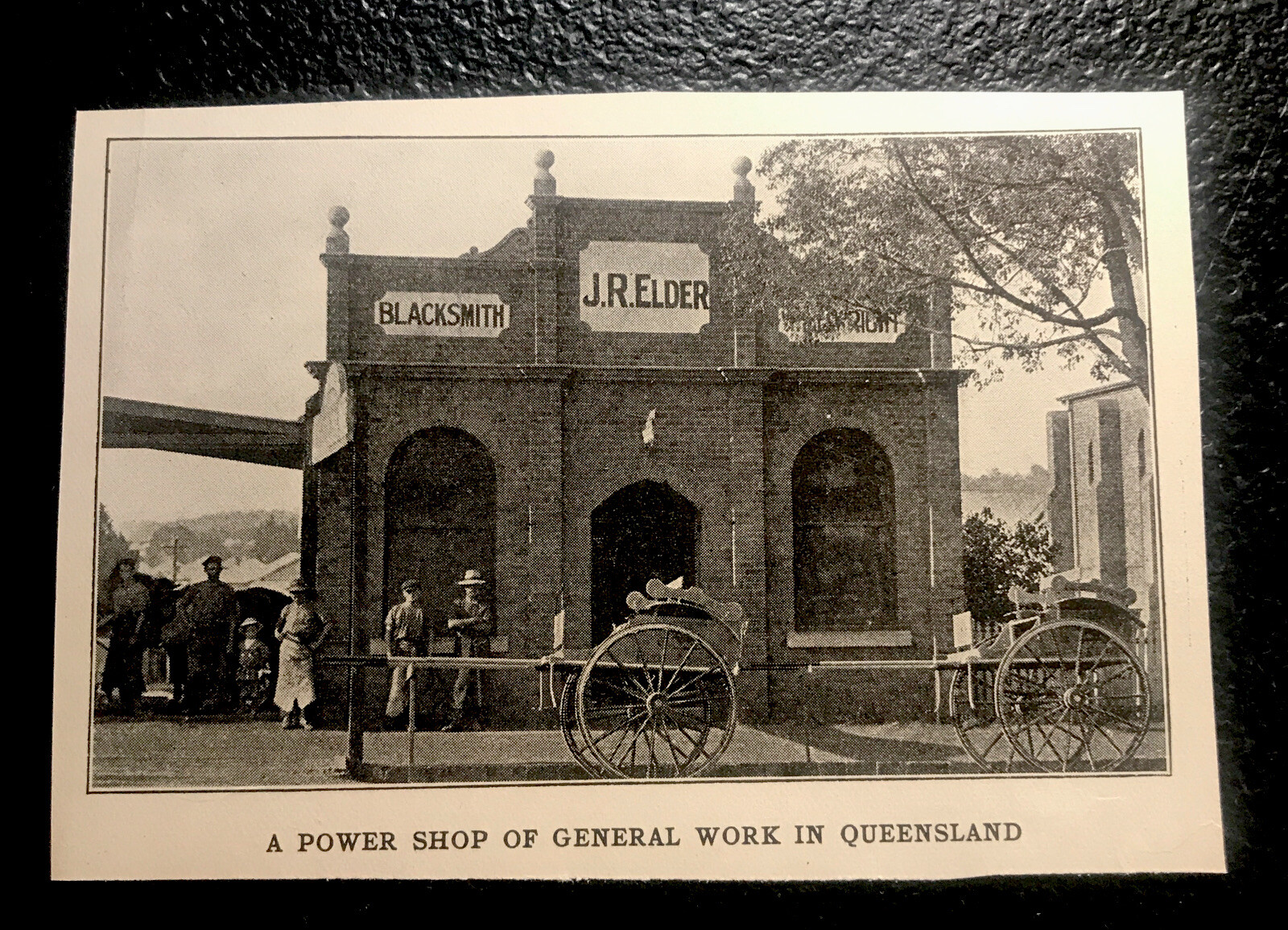 1913 J.R. Elder Blacksmith Shop Picture Advertising - Queensland