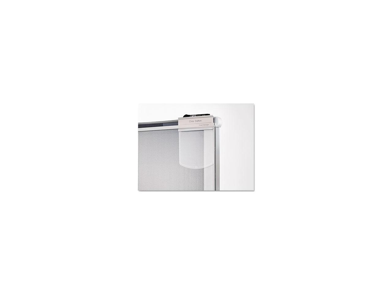 Quartet Premium Workstation Privacy Screen 38w x 64d Translucent Clear/Silver