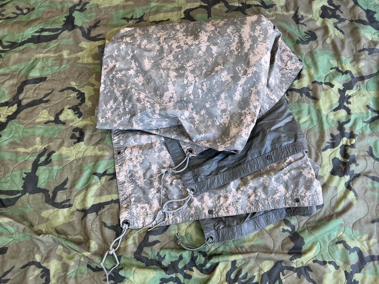 Army Military Surplus ACU Foliage Field Tarp Tarpaulin Survival Tent Wet Cold GI