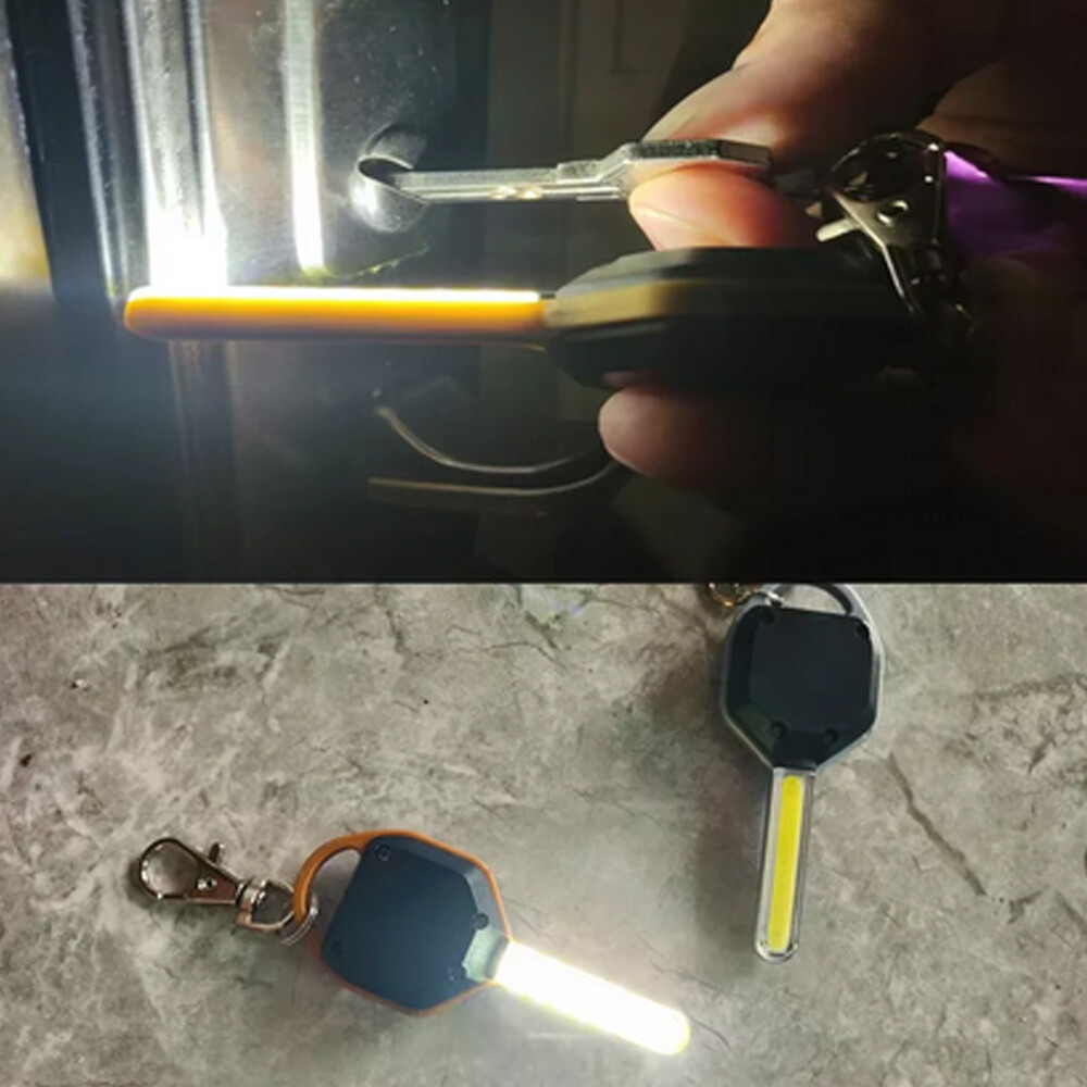 Portable LED Key hain Flashlight Key Shape Lamp Torch Emergency Camping Light
