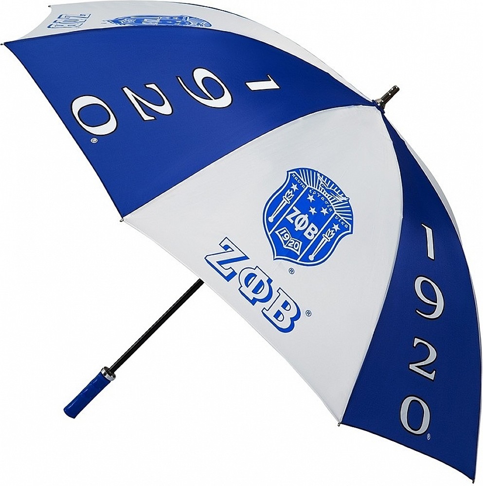 Zeta Phi/&Phi; Beta Jumbo Umbrella [Blue/White - 60"]