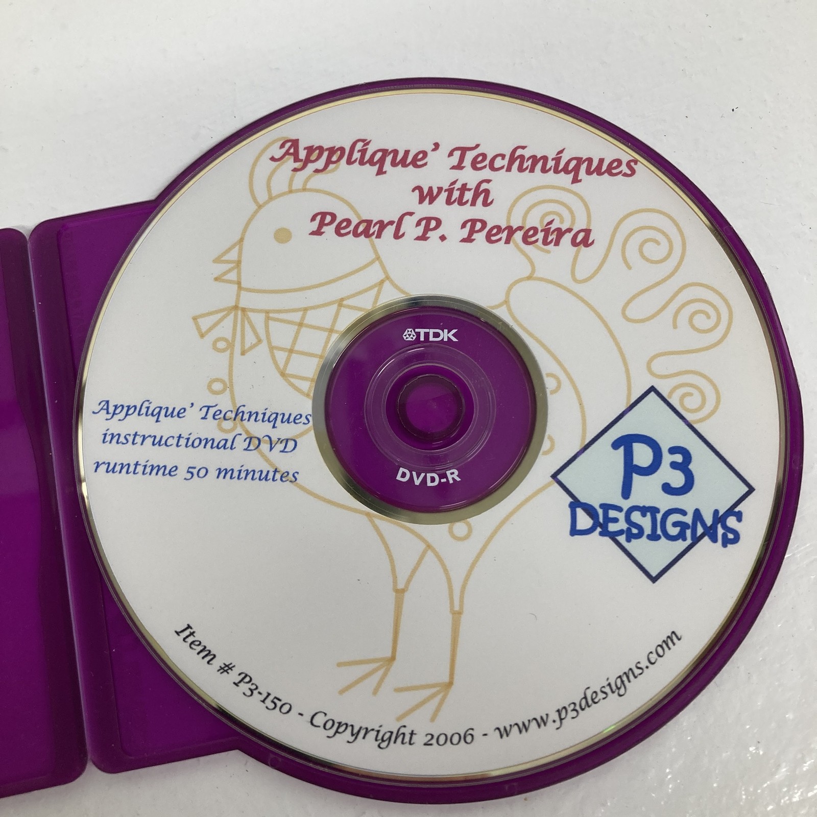 Applique Techniques with Pearl P. Pereira Instructional DVD P3 Designs