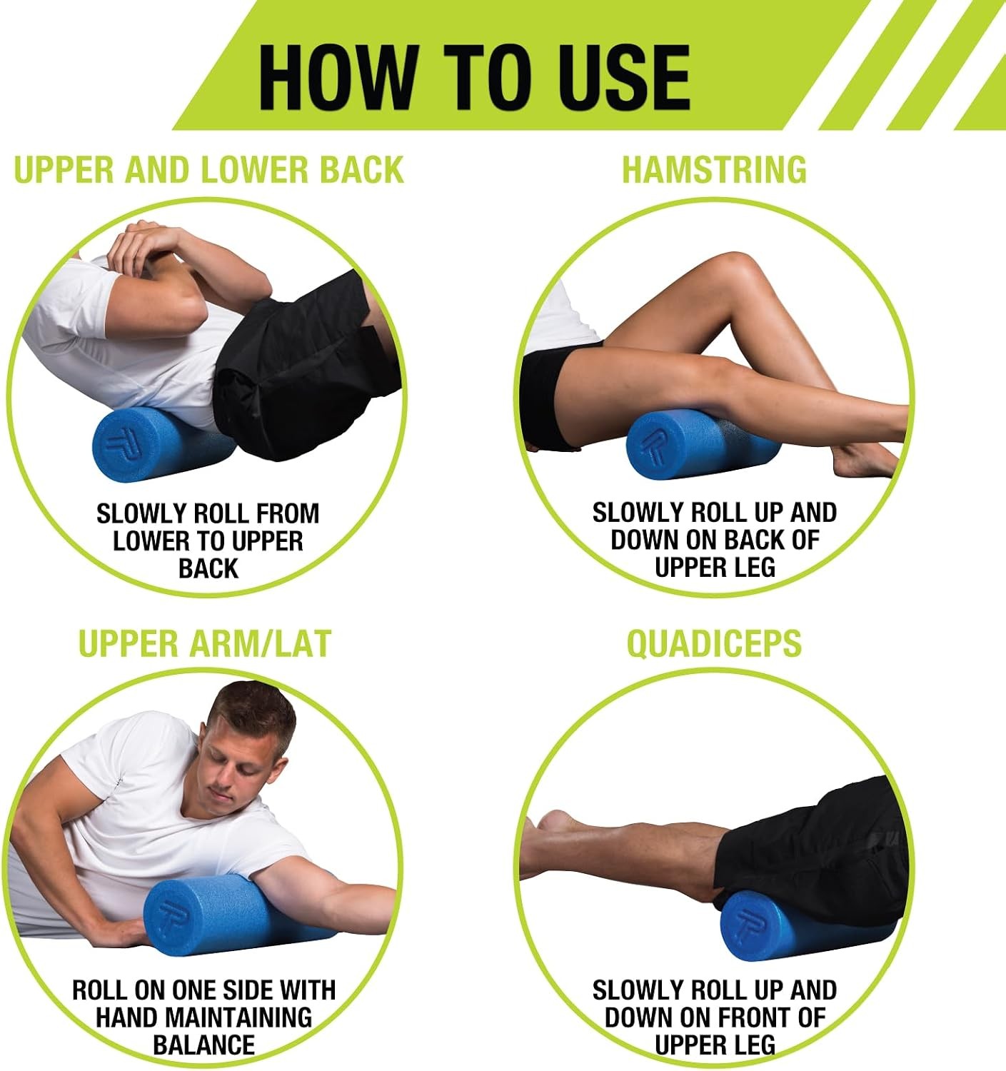 Foam Roller Deep Tissue Massage Roller for Recovery Therapy Flexibility