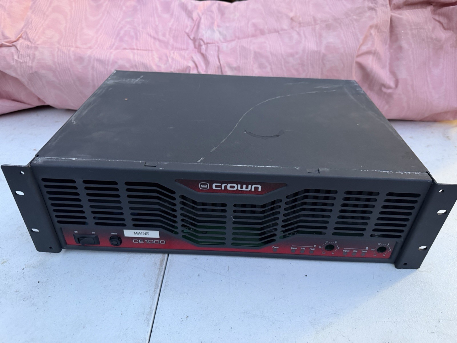 Rack Mount Crown CE1000 2-Channel Power Amplifier AS IS Untested / Powers On