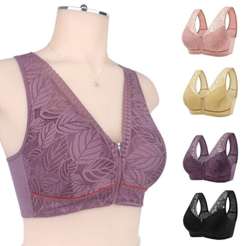 Push Up Bra Womens Front Closure Wireless Lingerie Bras Vest Bralette Underwear#