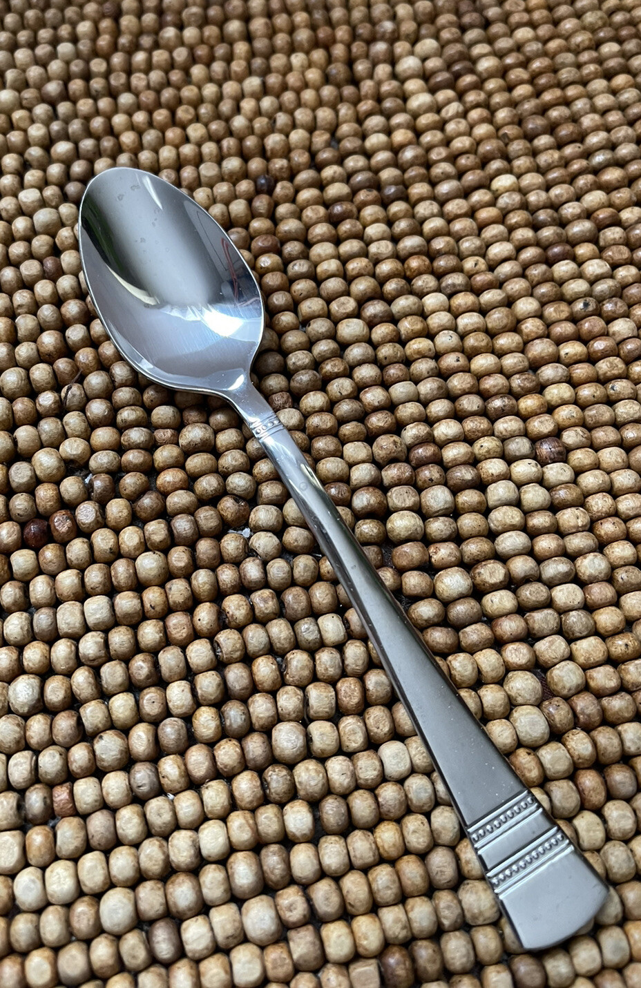 Pfaltzgraff Stainless SONIA KENSINGTON Flared Beaded Bands TEASPOON 6 1/8”