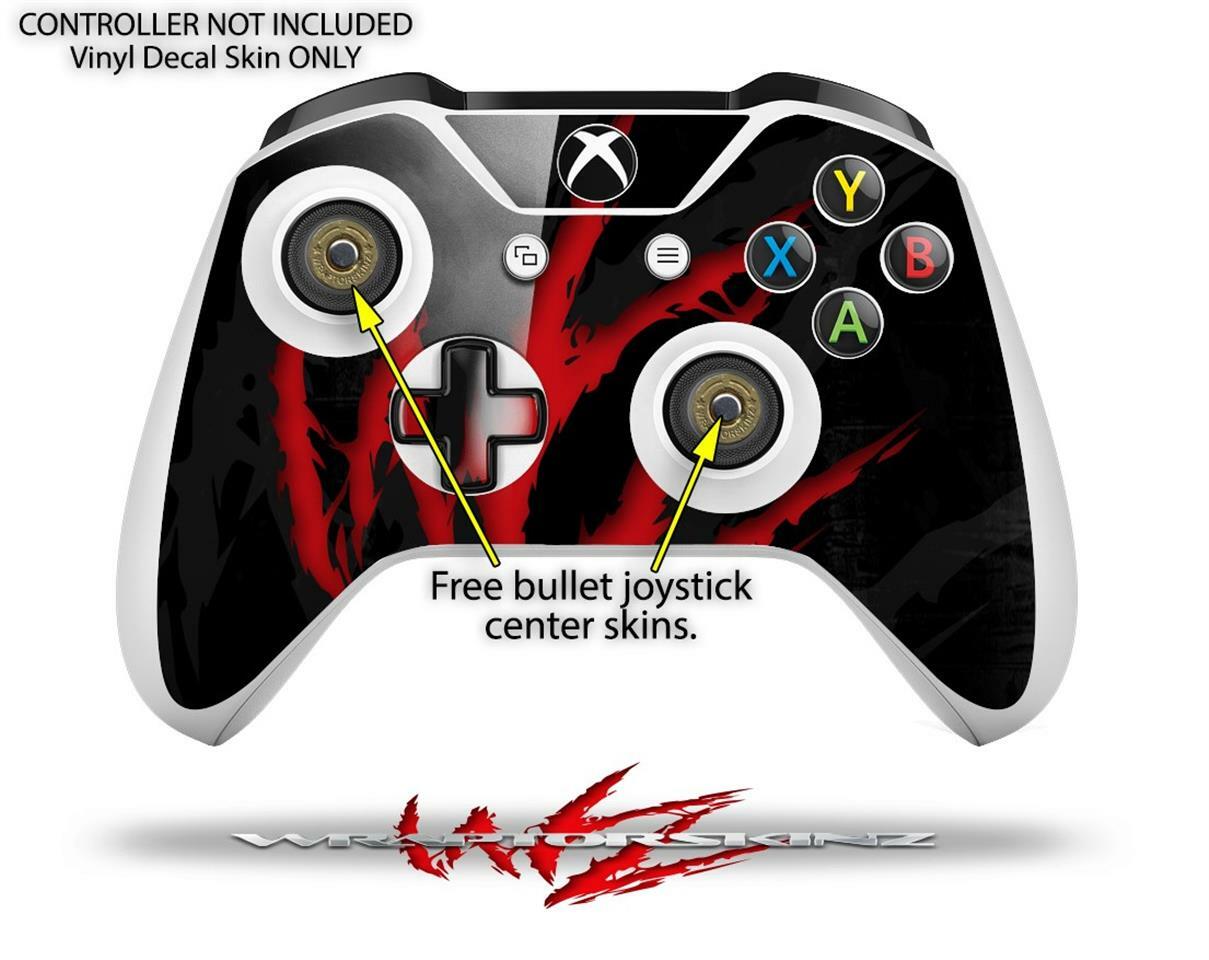 Skin XBOX One S Console Controller WraptorSkinz WZ on Black
