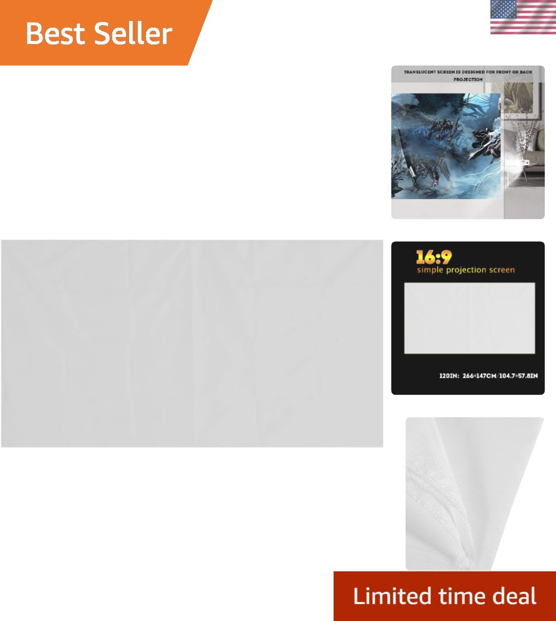 Outdoor 16:9 Portable Projector Screen – Perfect for Camping and Open-Air Cinema