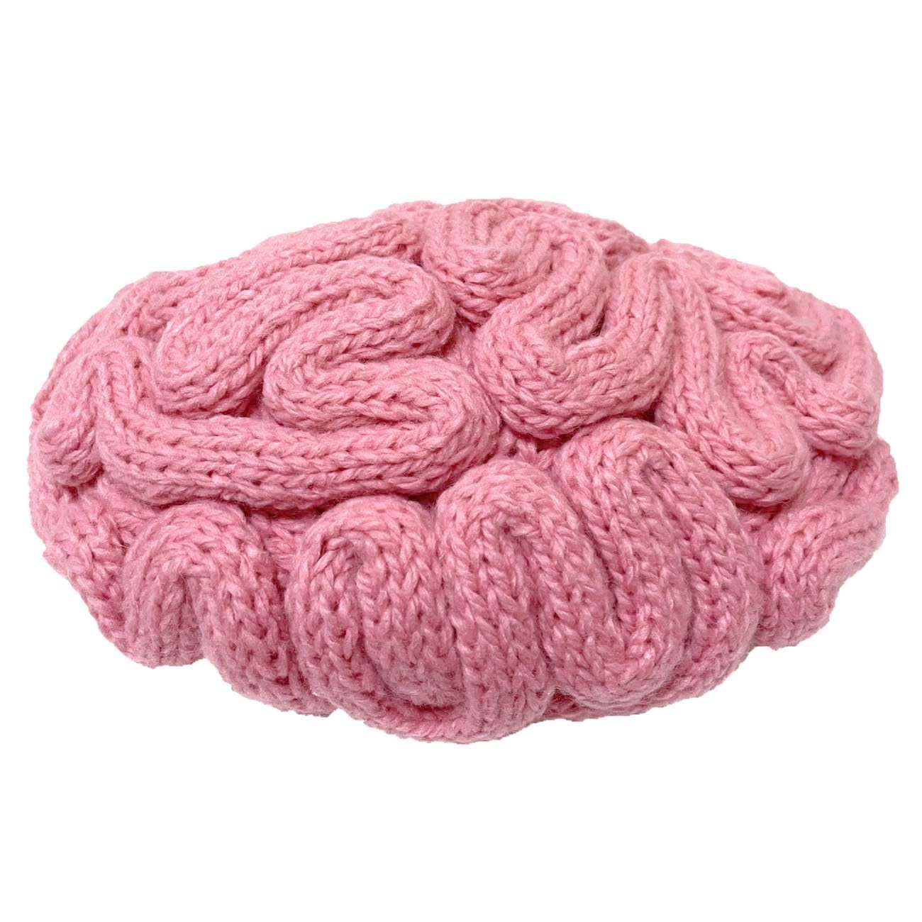 BOMHCS Knitted Crochet Men Women's Novelty Brain Beanies Knit Large, Pink