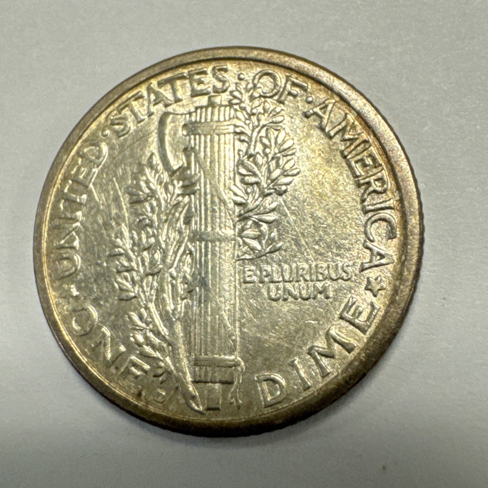 1917-D Mercury Silver Dime AU