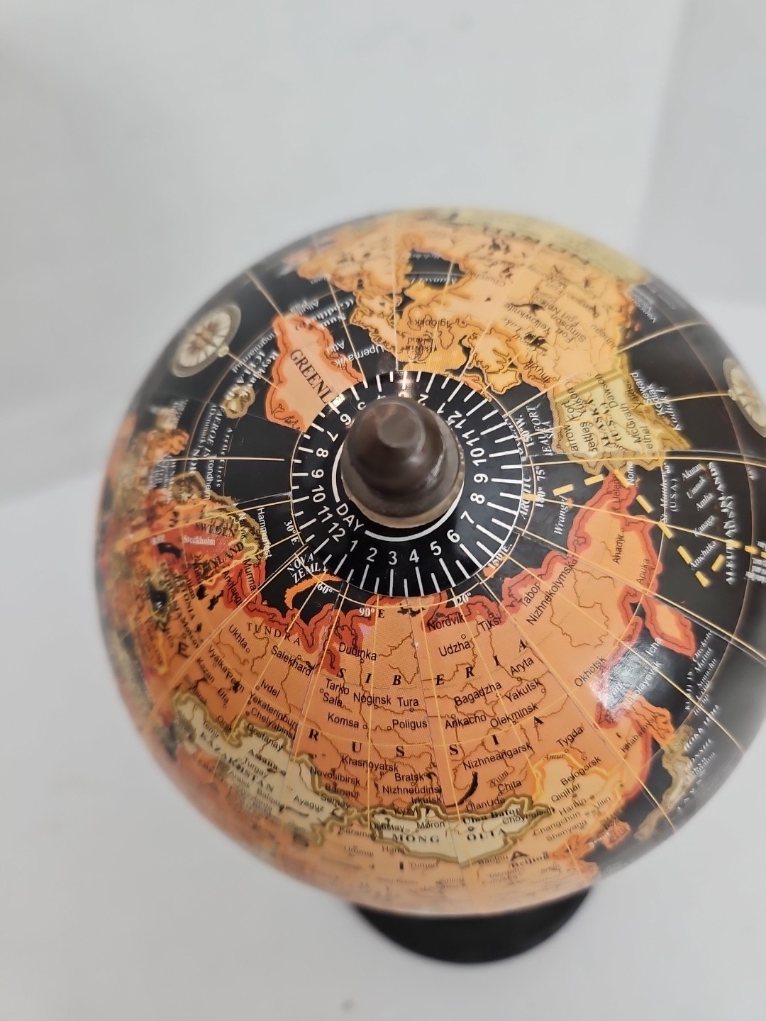 Tabletop World Globe Black Decorative Desk Decor Display