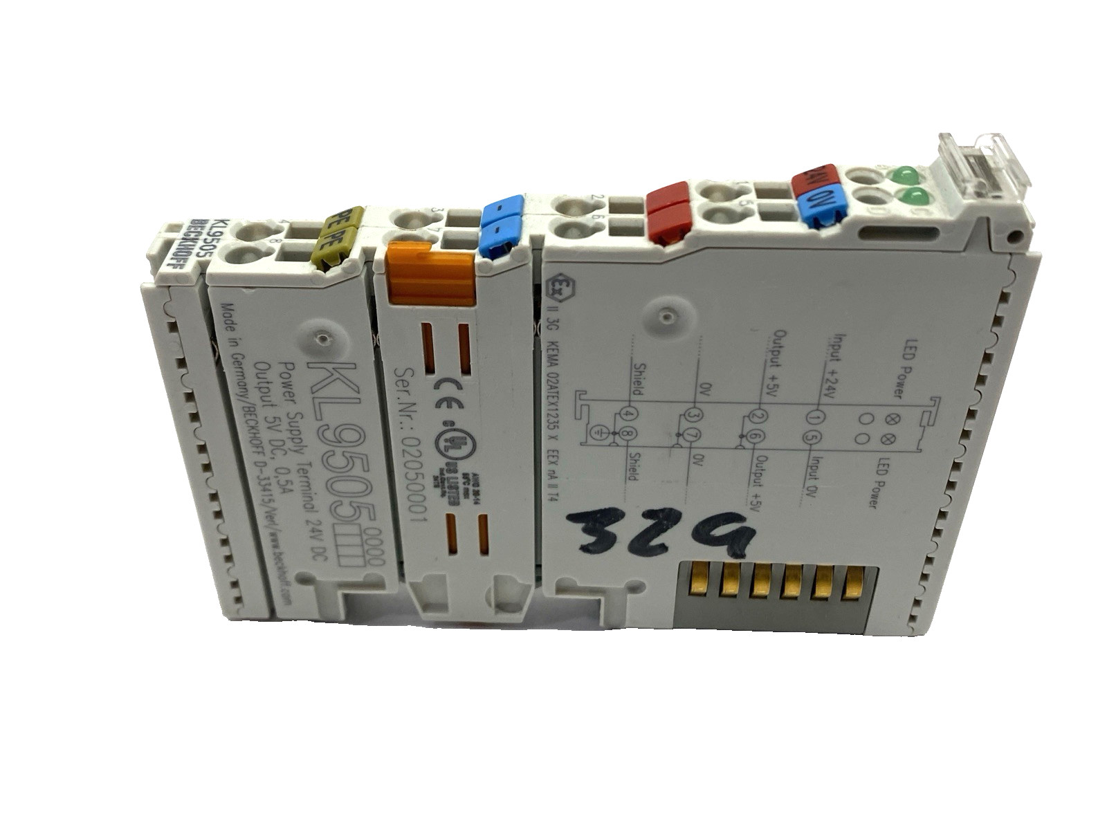 Beckhoff KL9505 Power Supply Terminal 24VDC