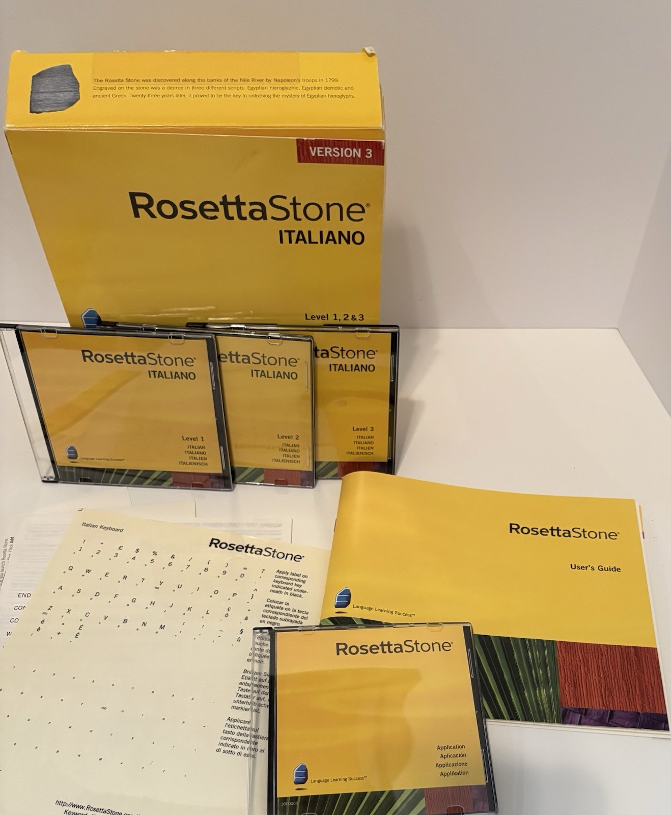 Rosetta Stone, Italian, Level 1-3, Version 3, WIN/MAC CD-ROM, Personal Edition