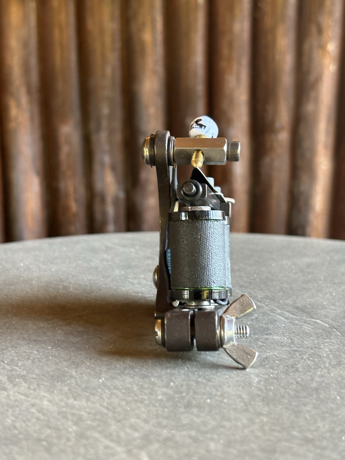 Custom Walker Vintage Style Tattoo Machine Black Stamped Washers On Coils
