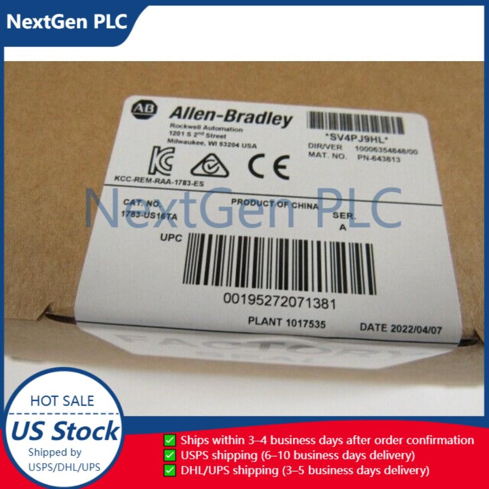 ALLEN BRADLEY 1783-US16TA ETHERNET SWITCH NEW FACTORY SEALED US Free Tax