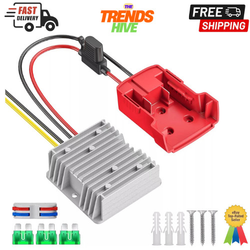 18V to 12V Step down Converter for Milwaukee M18 Power Wheels Battery Adapter D