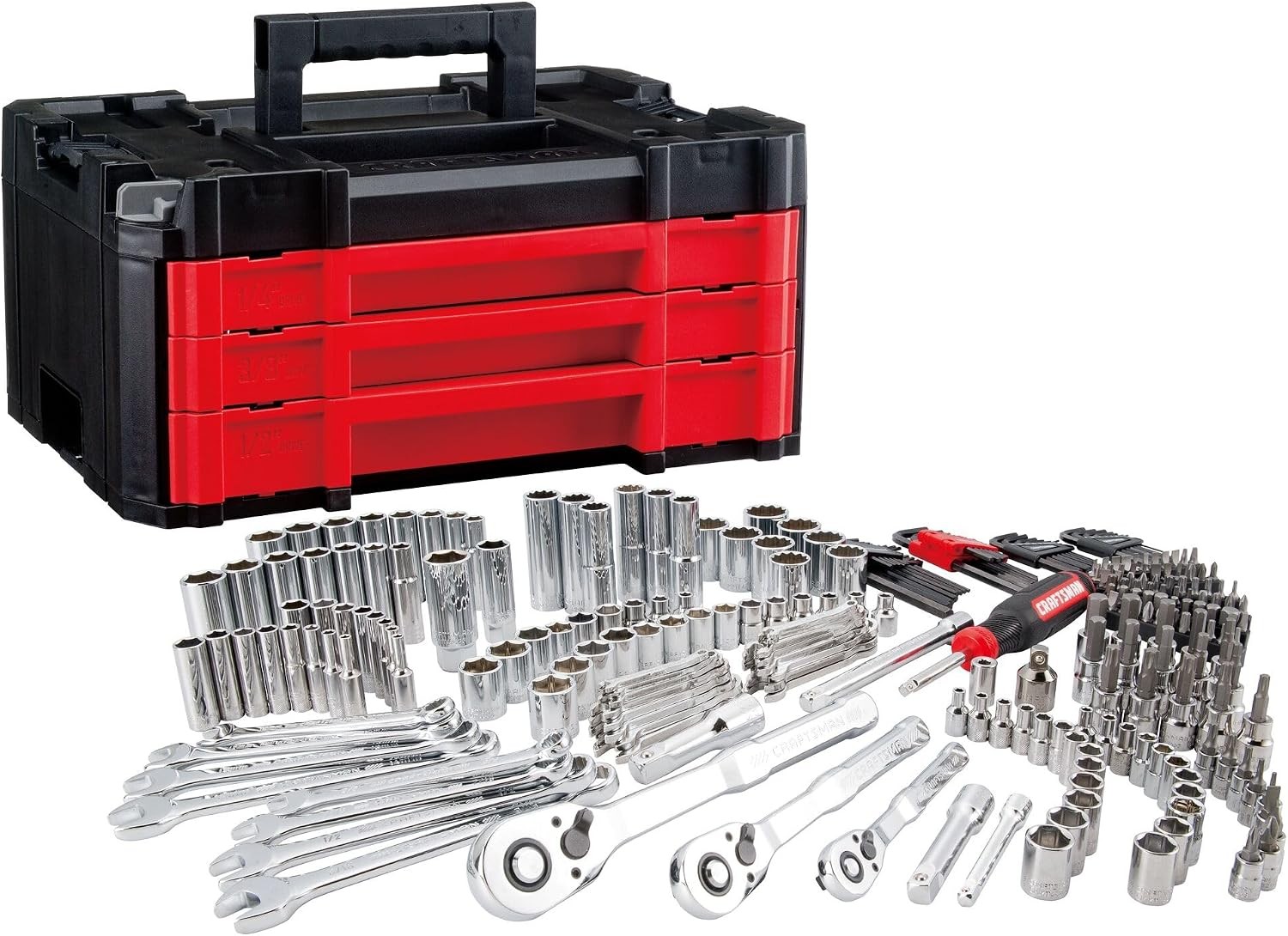 262-Piece Mechanic Tool Set VERSASTACK Box SAE Metric Socket Set Car Motorcycle