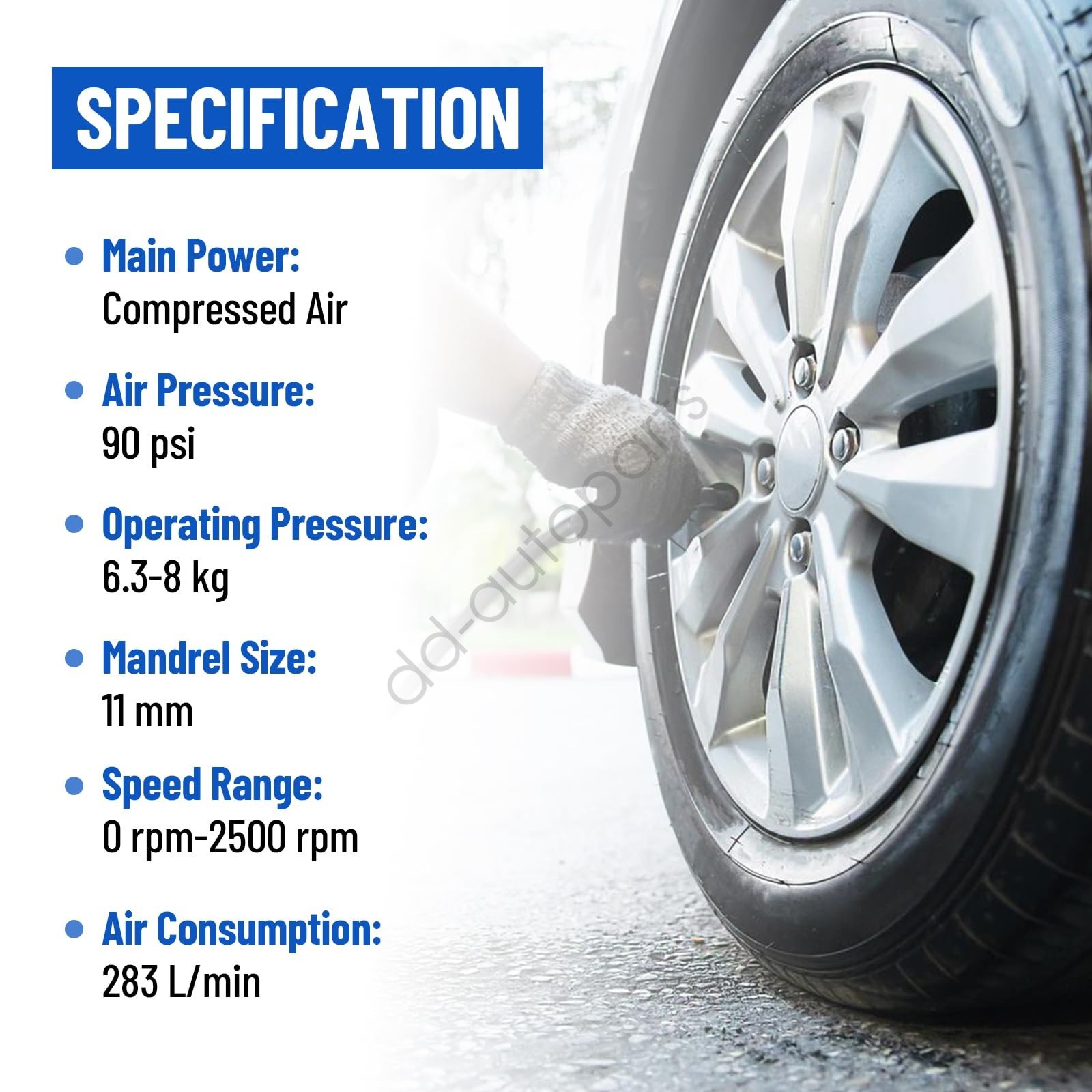 Tire Patch & Polish Kit: 2500 RPM Buffer, Scraper, Roller, Durable Wheel