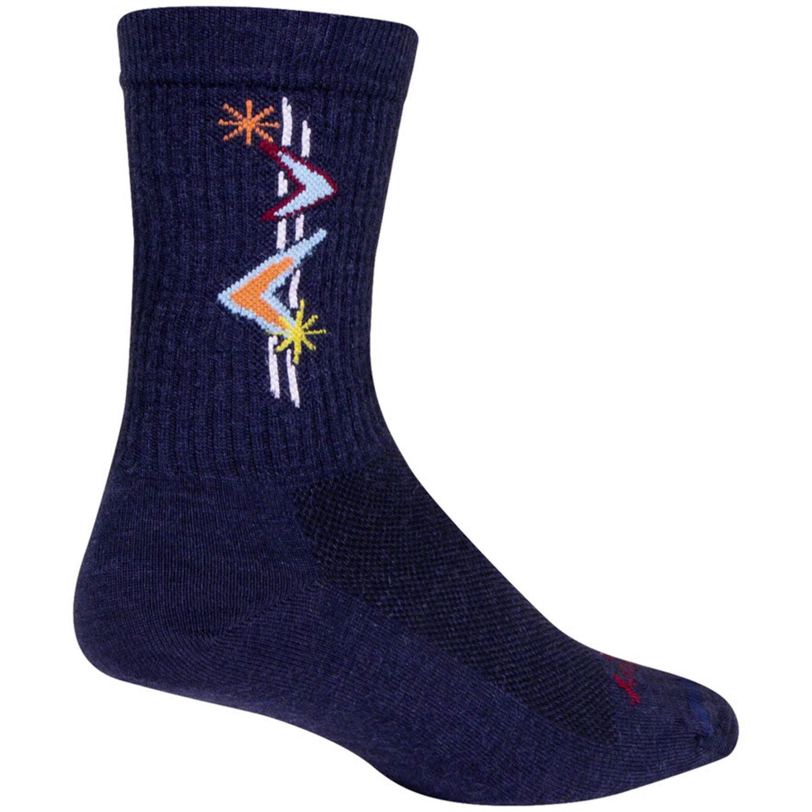 Socks - SockGuy - Jetson Black L/XL 6" Wool Crew Cycling/Running NEW