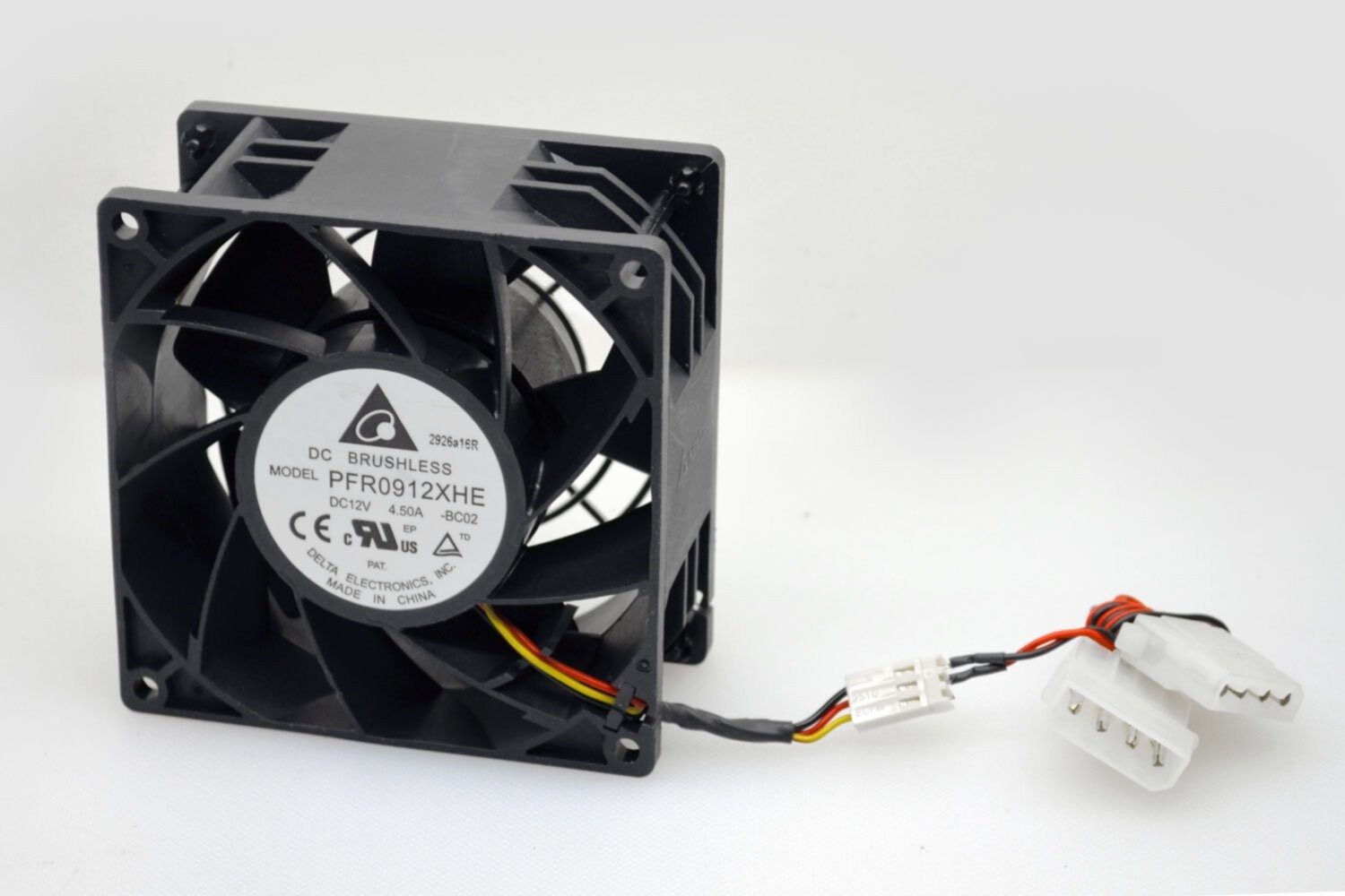 Delta Fan 12V 4.5A PFR0912XHE Huge Airflow 92x92x38MM 3-Wire Speed Sensor