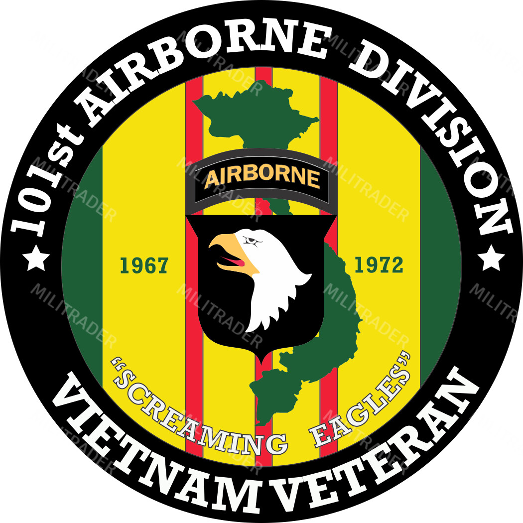 US Army 101st Airborne Division Vietnam Veteran 4" Decal