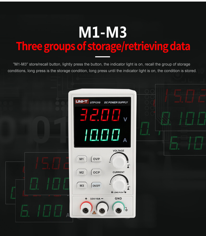 DC Power Supply 32V 10A Current Adjustable 4 Digits Display AC Voltage Regulator