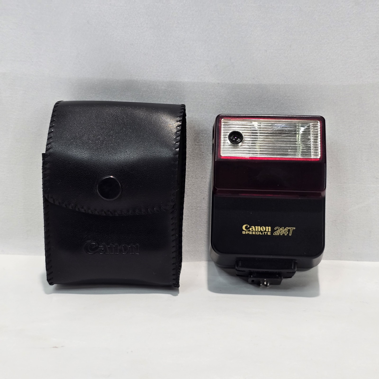 Canon Speedlite 244T Shoe Mount Camera Flash w/Case Black