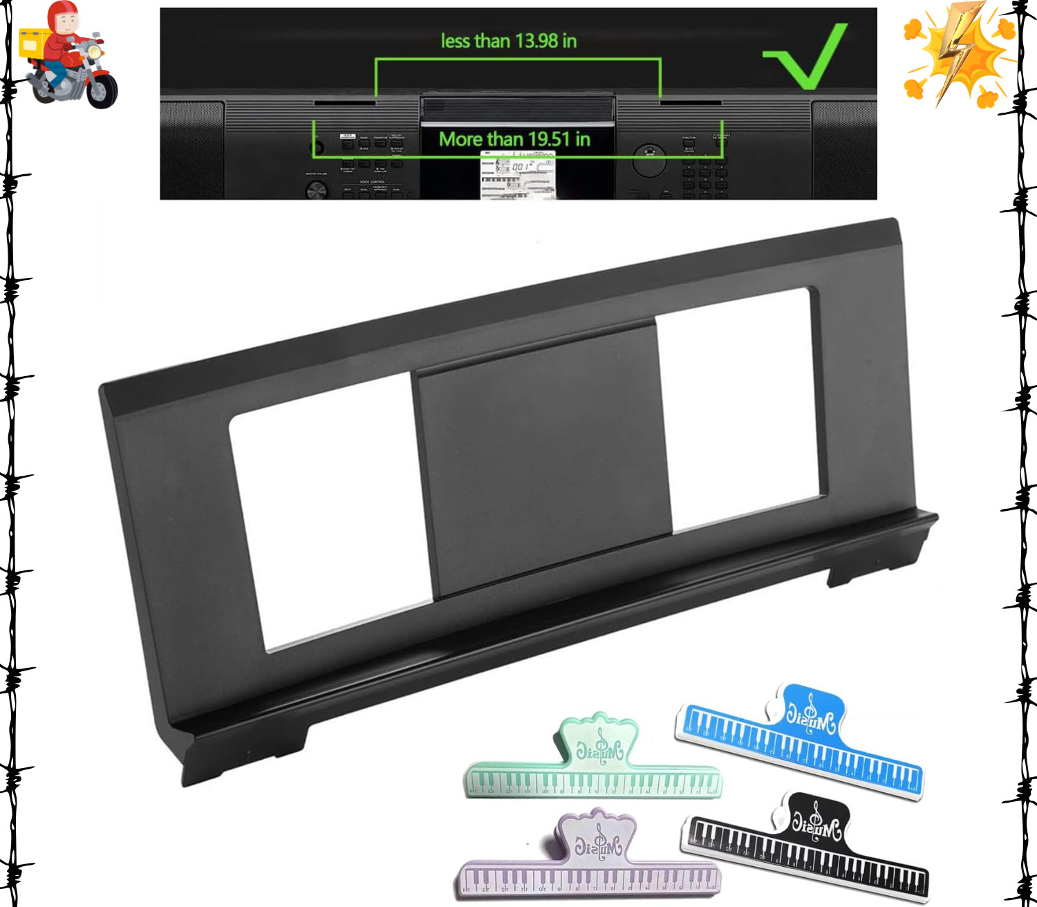 Music Stand, Music Stand for Sheet Music, Compatible with Numerous Yamaha Models