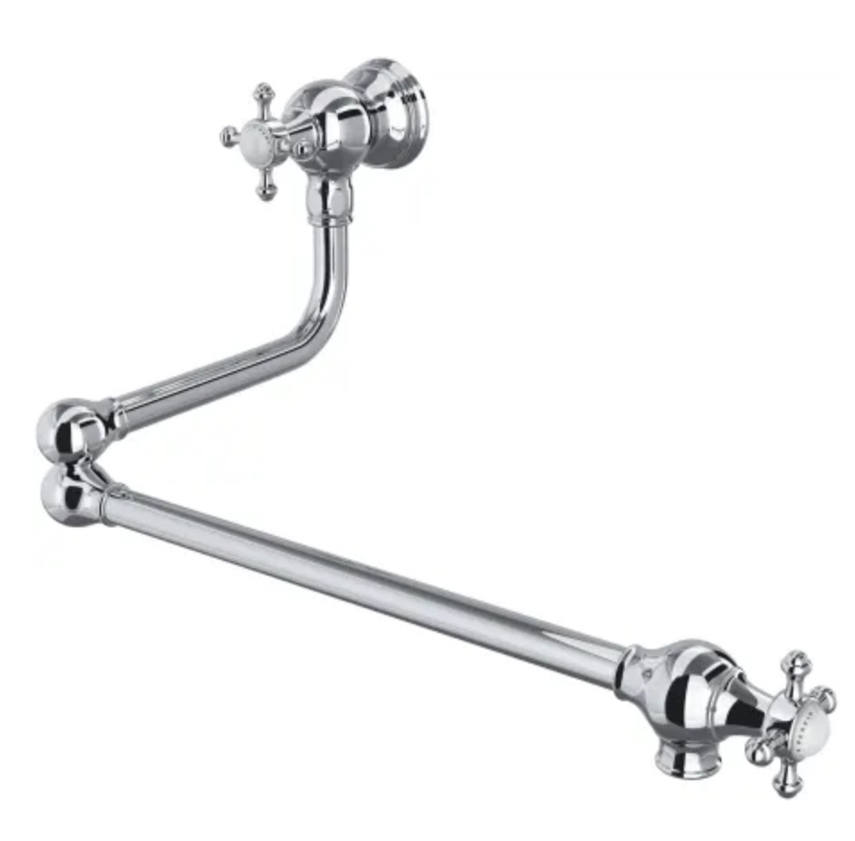 Perrin & Rowe Edwardian U.4798X-APC-2 Wall Mounted Pot Filler Polished Chrome