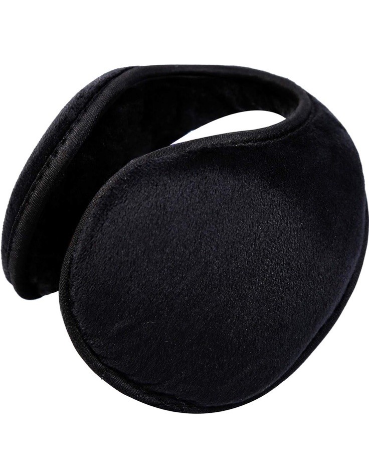 Ear Warmers for Men & Women Classic Black Fleece Unisex Winter Warm Earmuffs