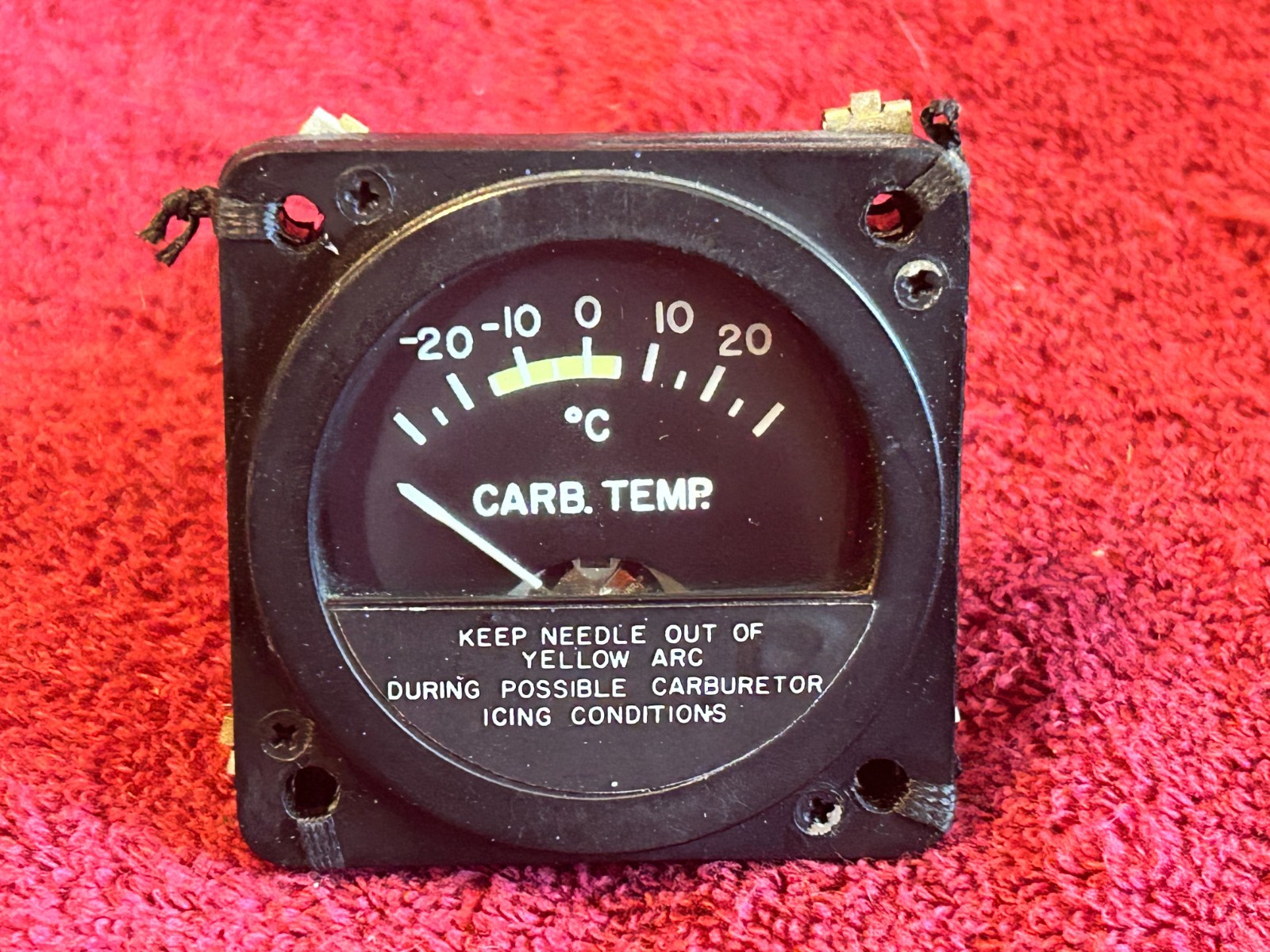 CESSNA CARB TEMP INDICATOR P/N S1311-4 AIRCRAFT INST & DEVELOPMENT P/N 29C208-4