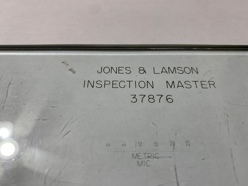 Jones & Lamson Optical Comparator Calibration items for Rent.