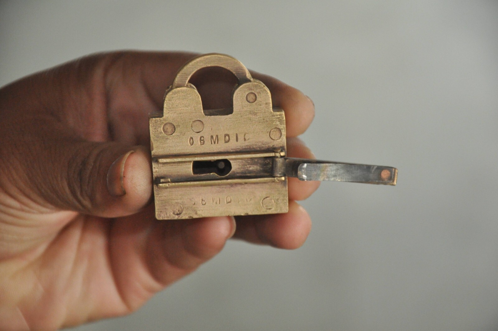 Vintage Brass Unique Shape Tricky/Puzzle Handcrafted Padlock