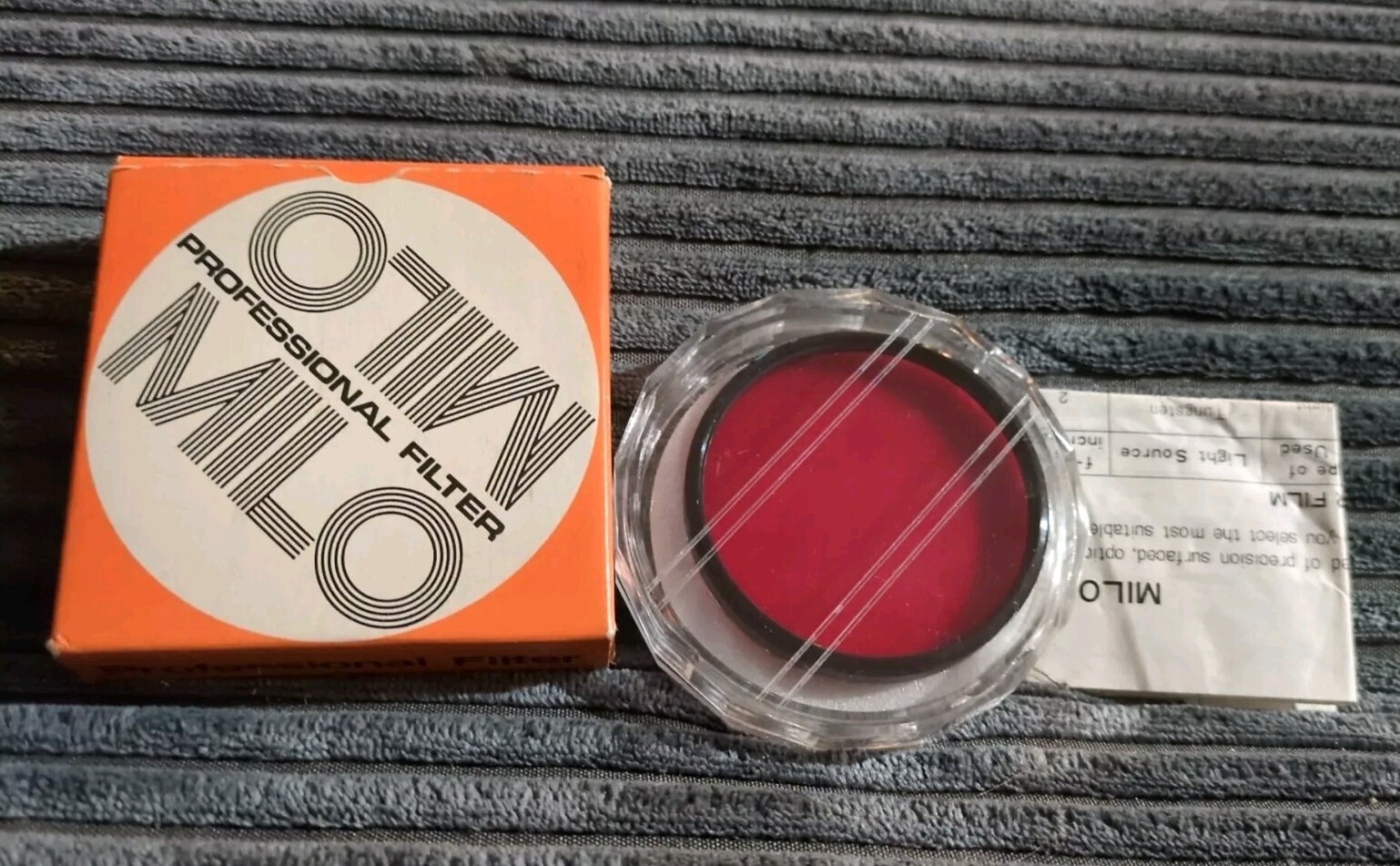 Milo Pro Filter Lens red 25A Size 55 mm Made Japan