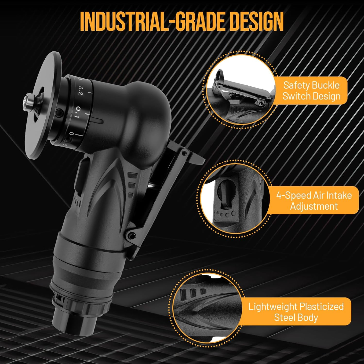 Pneumatic Chamfering Tool, Chamfer Tool with 6 C-Angle & 6 R-Angle Blades, Up...