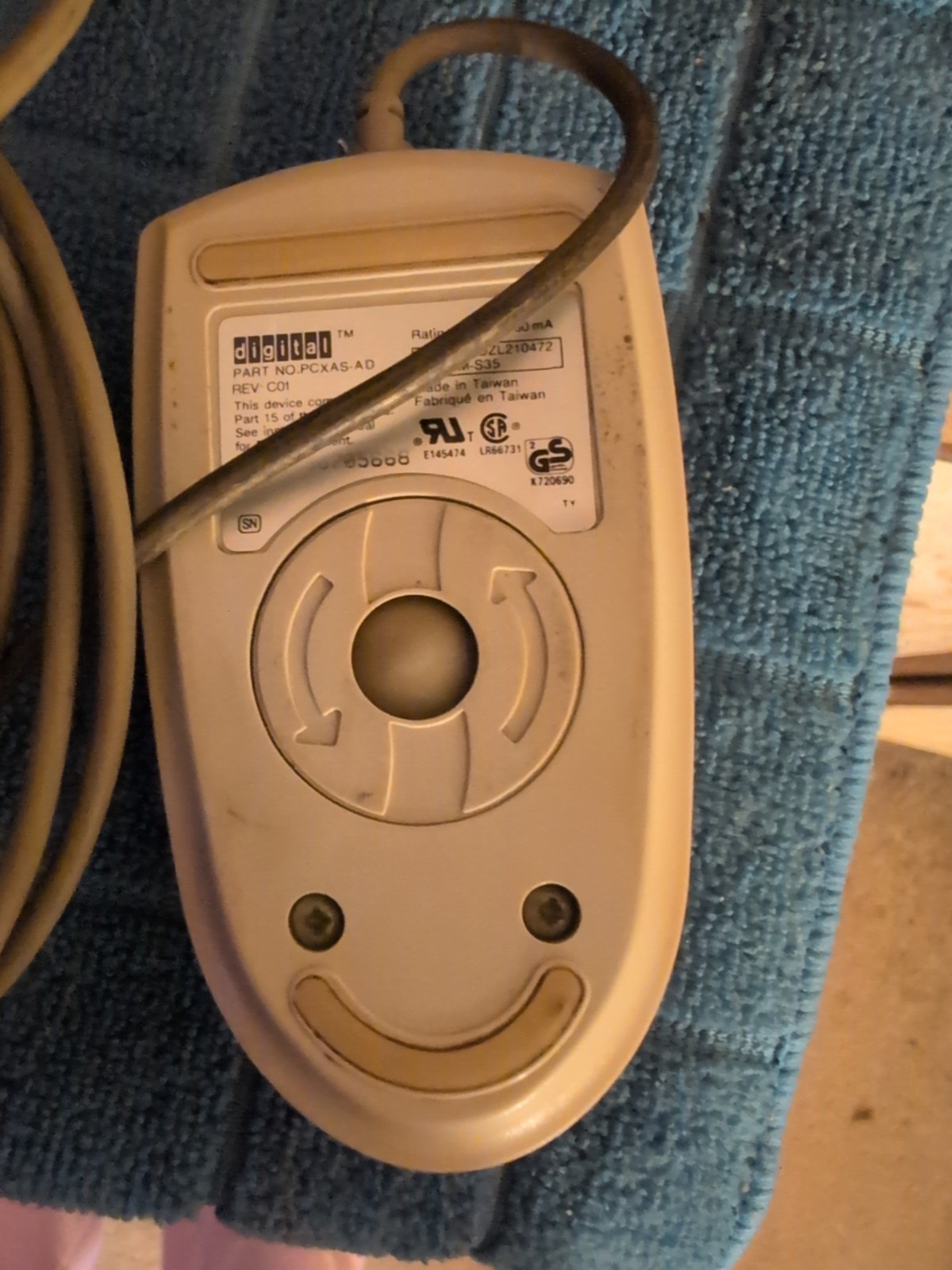 Vintage Digital Mouse Model Pcxas-ad