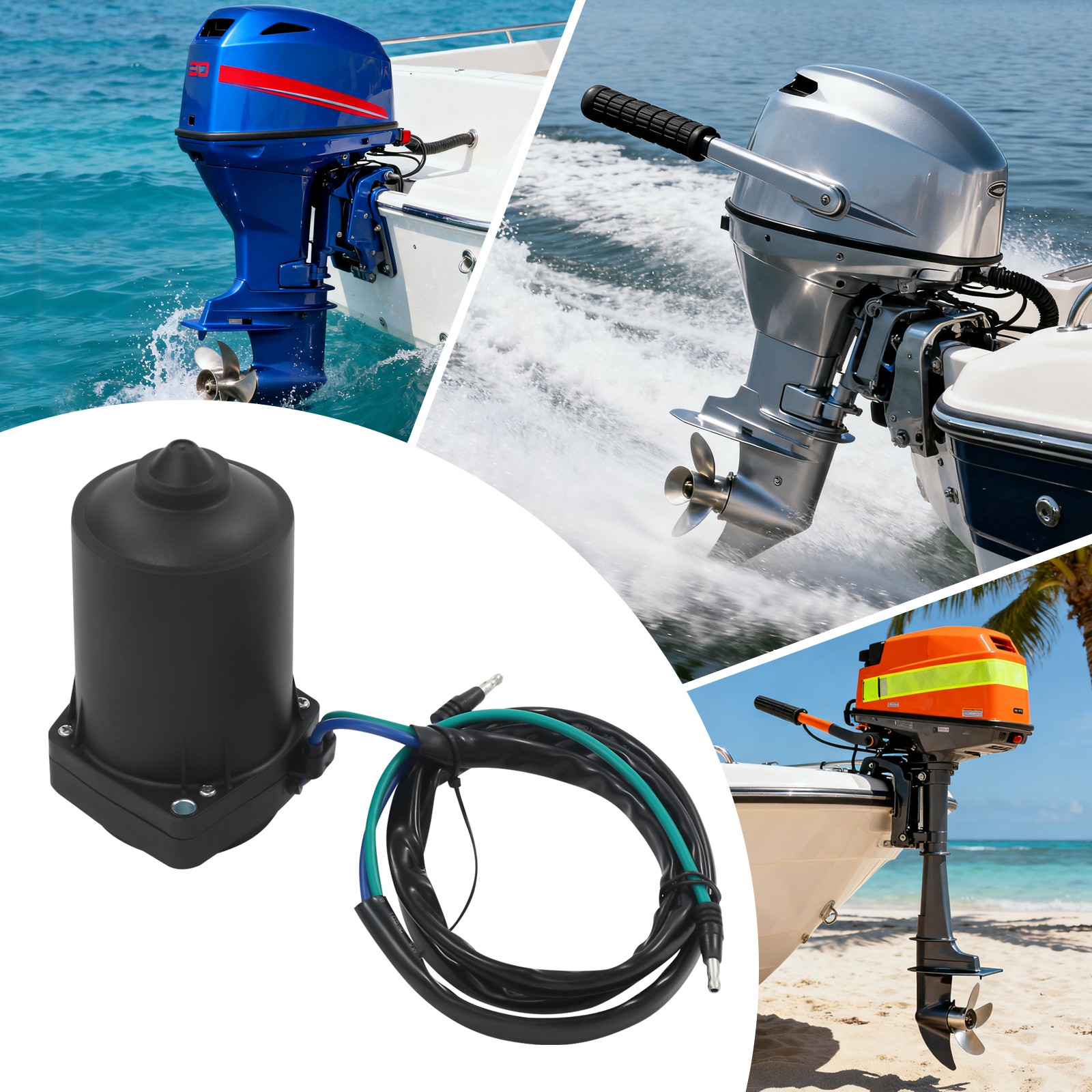 Lift Motor, 12V Outboard Motor Lift Motor, 260W Tilt & Trim Motor for Mercury