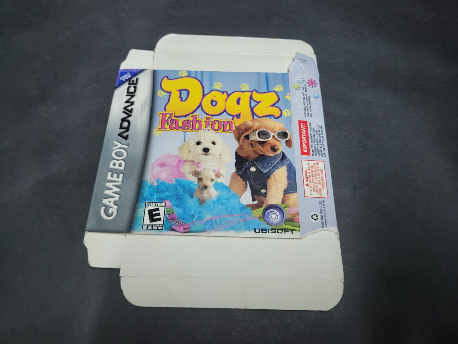 Dogz Fashion - Nintendo Game Boy Advance GBA Box Only