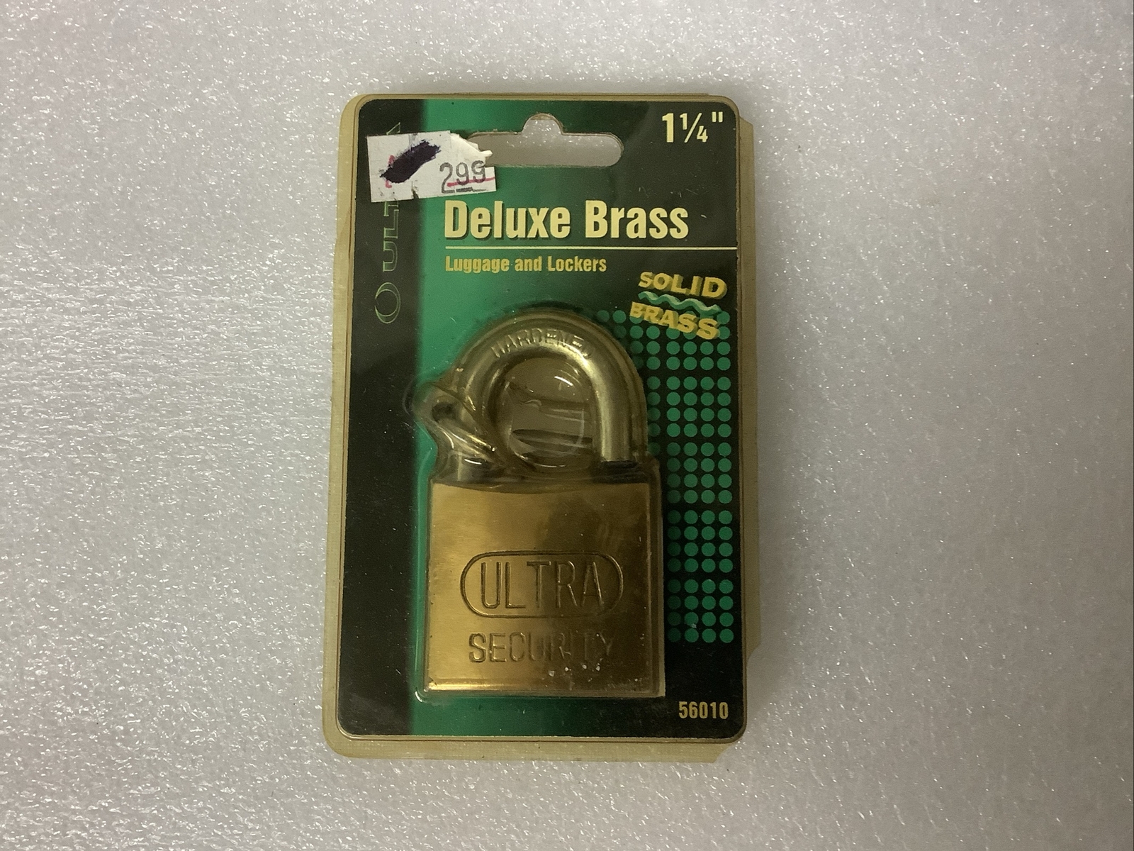 Ultra Solid Brass Luggage & Locker 1-1/4" Padlock (OLD STOCK)