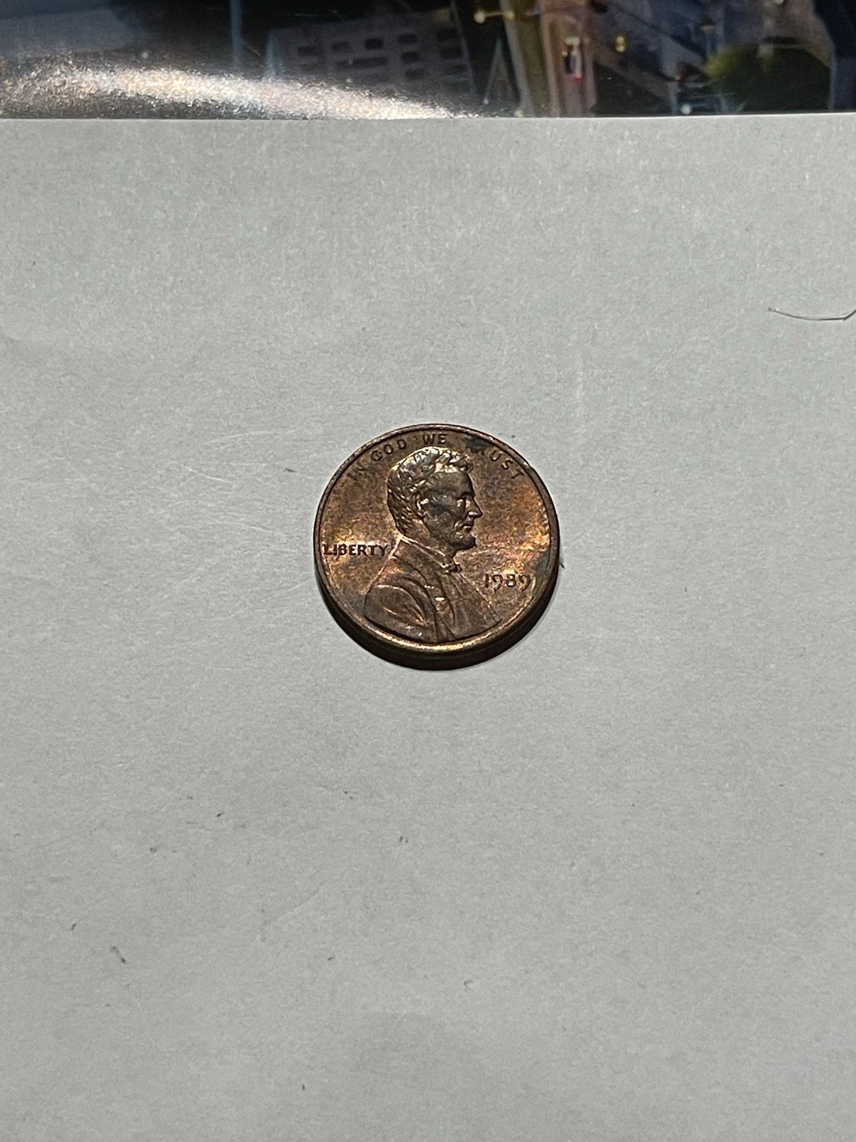 RARE 1989  1C NO MINT MARK WITH DOUBLING AND DIE CRACK WIDE (A M)￼