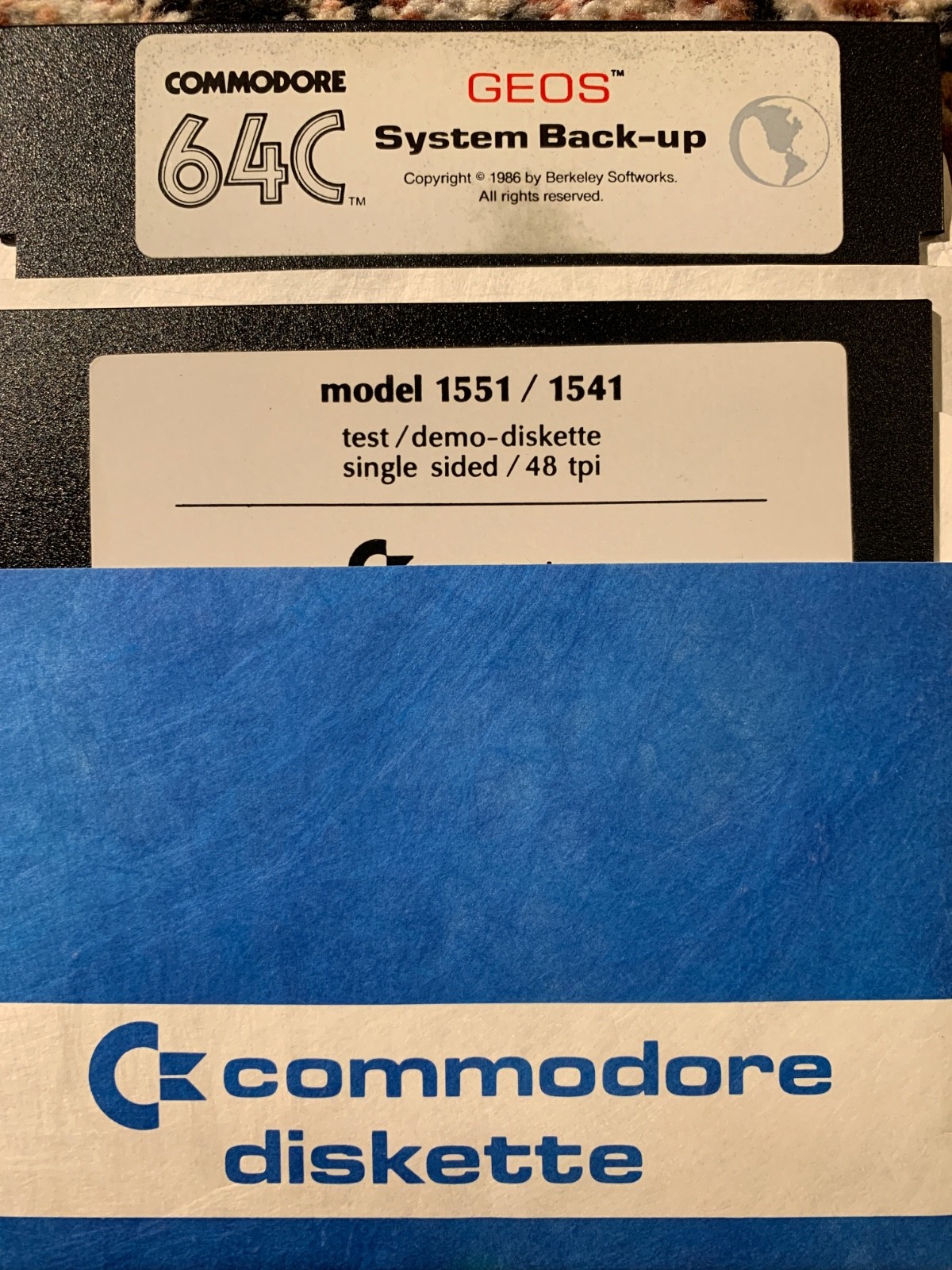 Commodore 64 Model 1541 / 1551 Test / Demo-Diskette + GEOS System Back-up Disk