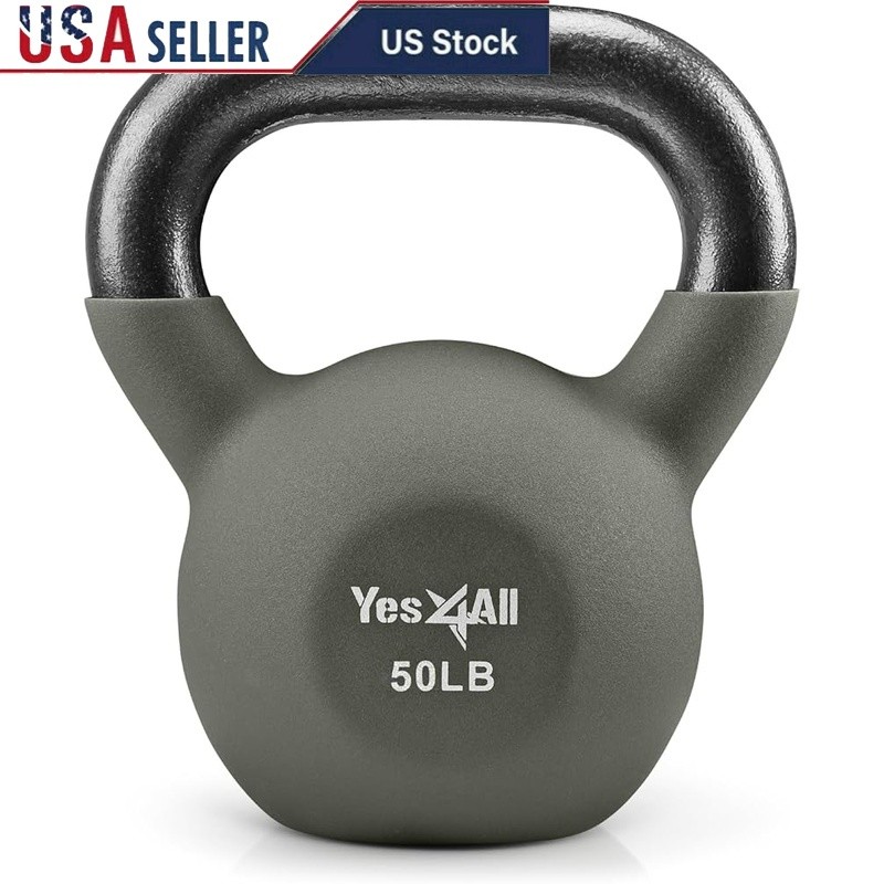 Adjustable Cast Iron Kettlebell Neoprene Coated Ergonomic Handle Home Gym New